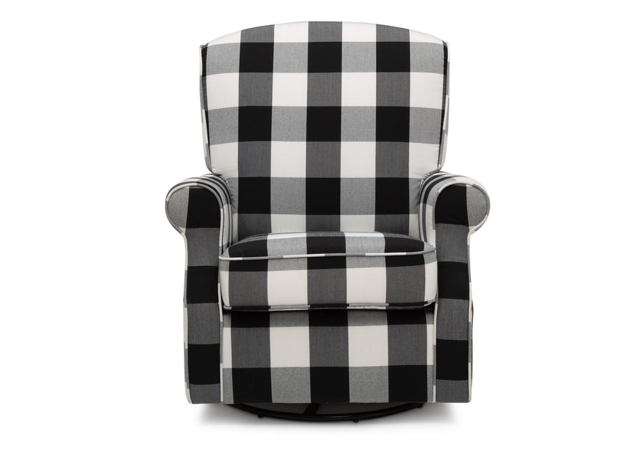 Black Plaid (1355) 11-Oakley Nursery Glider Swivel Rocker Chair