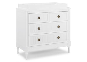 Bianca White (130) 3-Madeline 4 Drawer Dresser with Changing Top