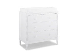 Bianca White (130) 10-Saint 4 Drawer Dresser with Changing Top