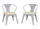 Grey with Natural (1439) 3-Bistro 2-Piece Chair Set