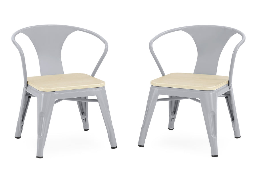 Grey with Natural (1439) 3-Bistro 2-Piece Chair Set