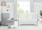 Bianca White with Grey (166) 1-Milo 3-in-1 Convertible Crib