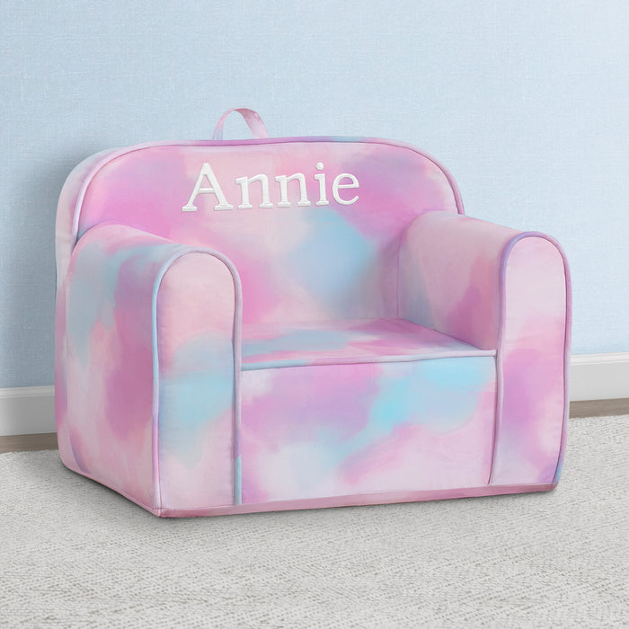 Blue & Pink Tie-Dye (5062) 0-Personalized Tie-Dye Cozee Chair
