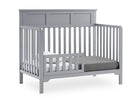 Grey (026) 4-Sweet Beginnings Hart Flat Top 6-in-1 Convertible Crib