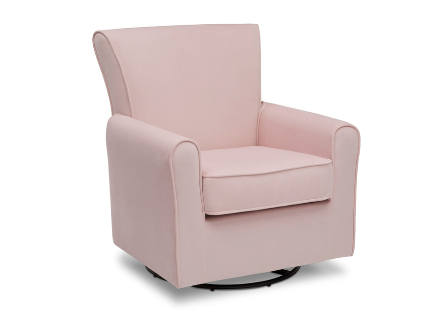 DCB: Blush Velvet (631) 5-Elena Nursery Glider Swivel Rocker Chair