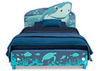 Blue (2027) 3-Shark Upholstered Twin Bed