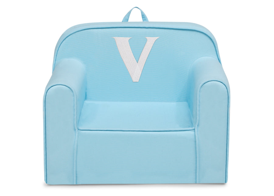V 86-Personalized Monogram Light Blue Cozee Chair