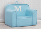 M 49-Personalized Monogram Light Blue Cozee Chair