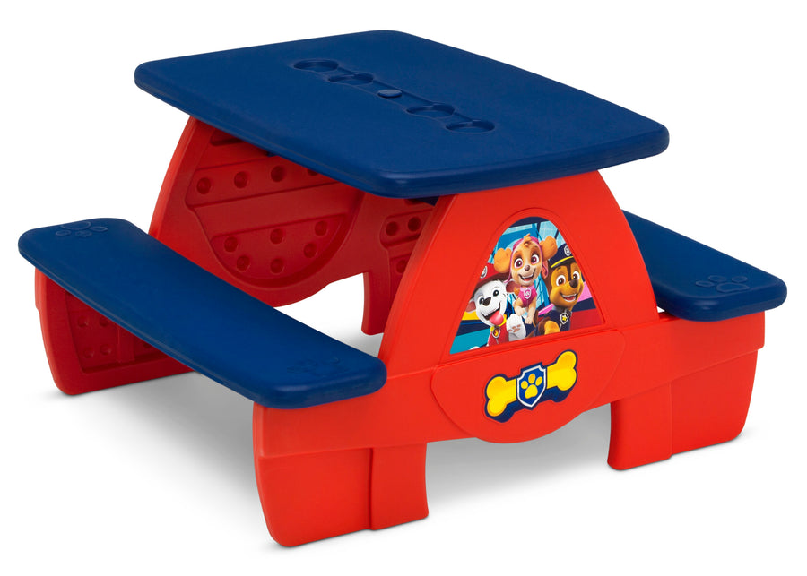 Paw Patrol (1121) 7-PAW Patrol 4 Seat Activity Picnic Table with LEGO Compatible Tabletop