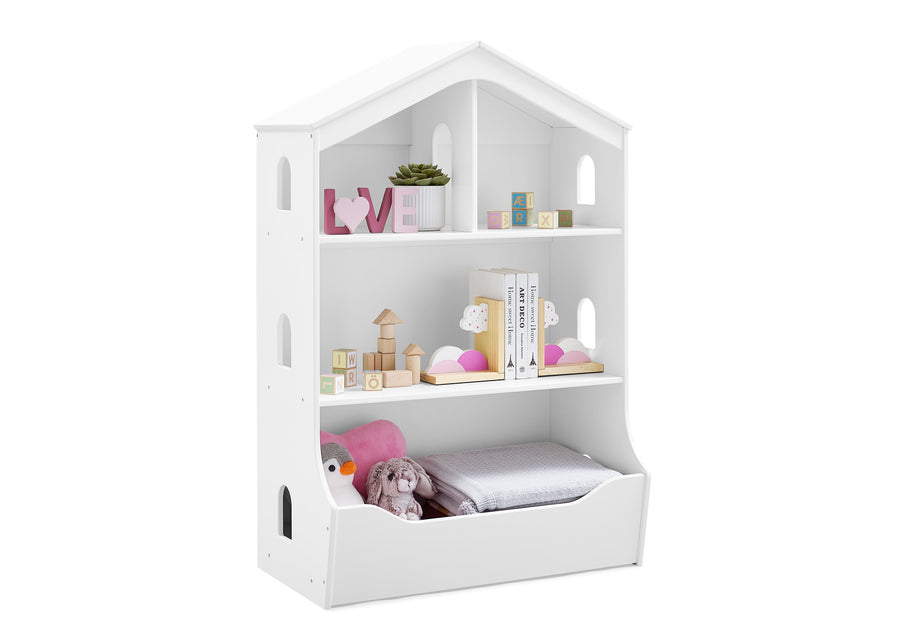 Bianca White (130) 7-Playhouse Bookcase with Toy Storage