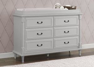 Moonstruck Grey (1351) 0-Juliette 6 Drawer Dresser with Changing Top