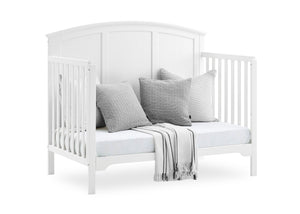 Textured White (1349) 8-Sweet Beginnings Sage Curve Top 6-in-1 Convertible Crib