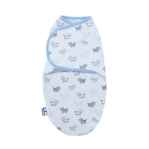 Boy (5003) 6-Little Lambs Adjustable Swaddle Wrap - Size Small/Medium, Fits Babies 0-3 Months/7-14 lbs.