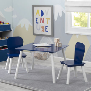 Navy and White (418) 3-4-Piece Toddler Playroom Set
