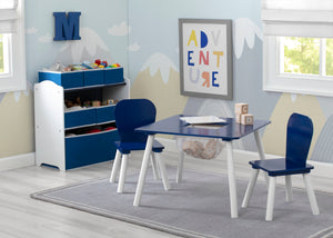 Navy and White (418) 0-4-Piece Toddler Playroom Set