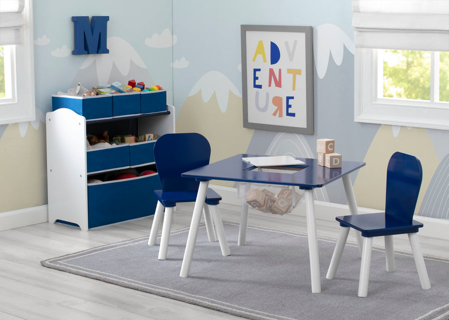 Navy and White (418) 1-4-Piece Toddler Playroom Set