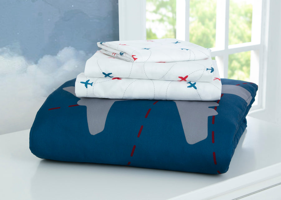 Flight Plan (3215) 5-Boys 4-Piece Toddler Bedding Set