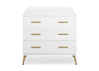 Sloane 4 Drawer Dresser with Changing Top Bianca White with Melted Bronze (186) 11-Sloane 4 Drawer Dresser with Changing Top