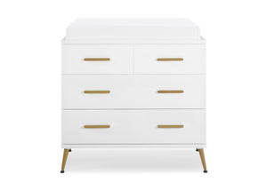 Sloane 4 Drawer Dresser with Changing Top Bianca White with Melted Bronze (186) 13-Sloane 4 Drawer Dresser with Changing Top