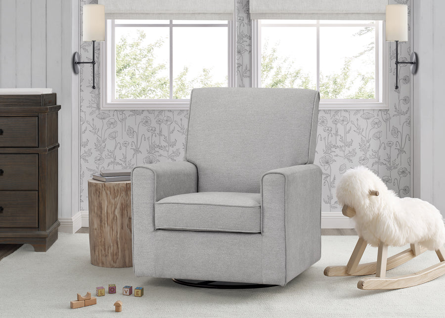 Nickel (1473) 2-Sophie Nursery Glider Swivel Chair with LiveSmart Fabric