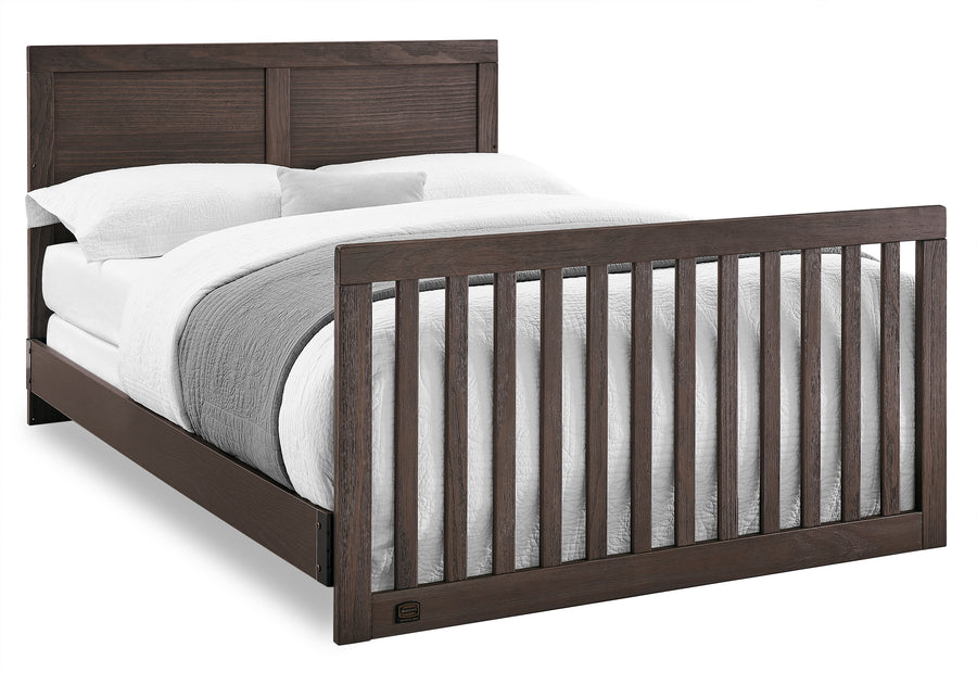 Rustic Grey with Matte Black (1469) 14-Foundry 6-in-1 Convertible Crib