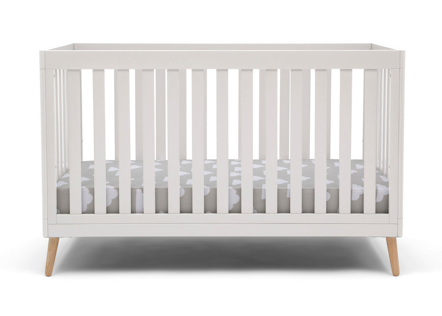 DCB: Bianca White with Natural (123) 7-Madison 4-in-1 Convertible Crib