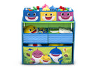 Baby Shark Design & Store 6 Bin Toy Storage Organizer 3-Baby Shark Design & Store 6 Bin Toy Storage Organizer