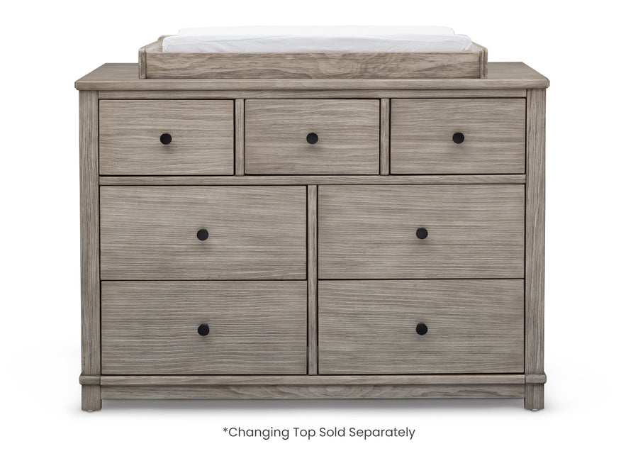 Rustic White (119) 8-Monterey 7 Drawer Dresser