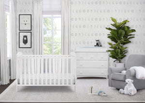 White (100) 2-Capri 3-in-1-Crib