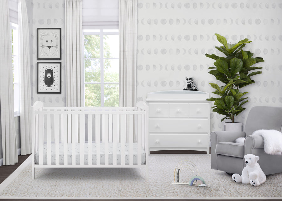 White (100) 11-Capri 3-in-1-Crib
