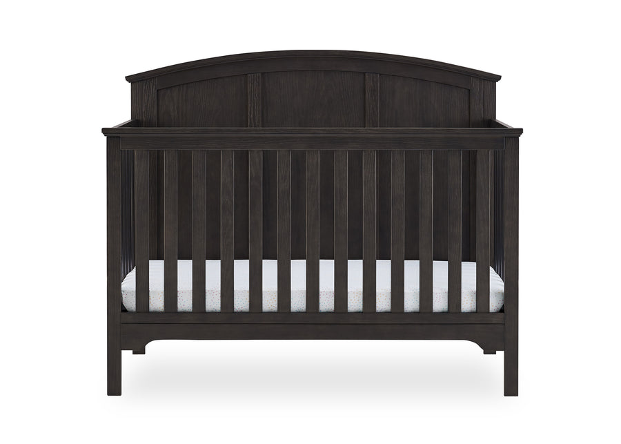 Textured Stone Grey (1460) 10-Sweet Beginnings Sage Curve Top 6-in-1 Convertible Crib