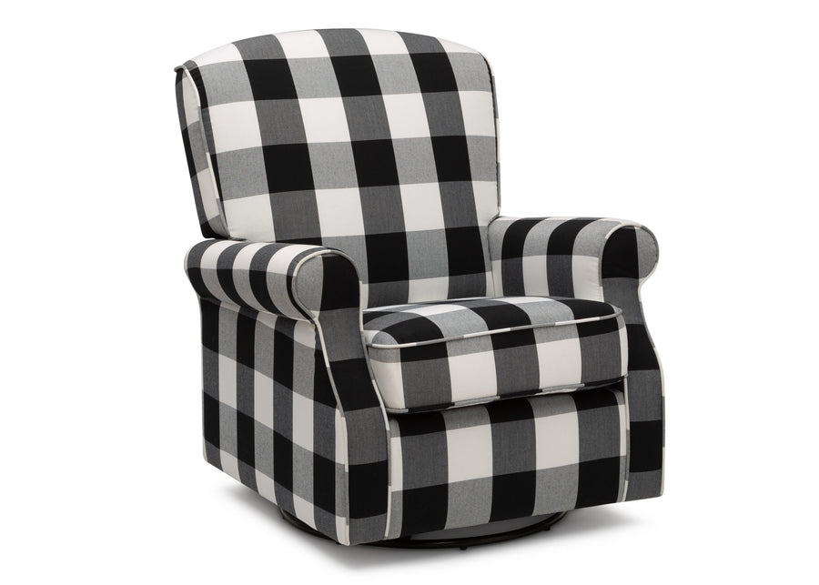 DCB: Black Plaid (1355) 16-Oakley Nursery Glider Swivel Rocker Chair