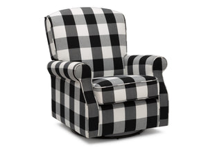 DCB: Black Plaid (1355) 5-Oakley Nursery Glider Swivel Rocker Chair
