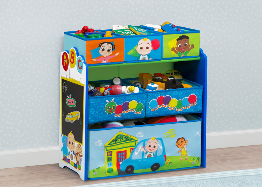 CoComelon (1224) 1-CoComelon 6 Bin Design and Store Toy Organizer