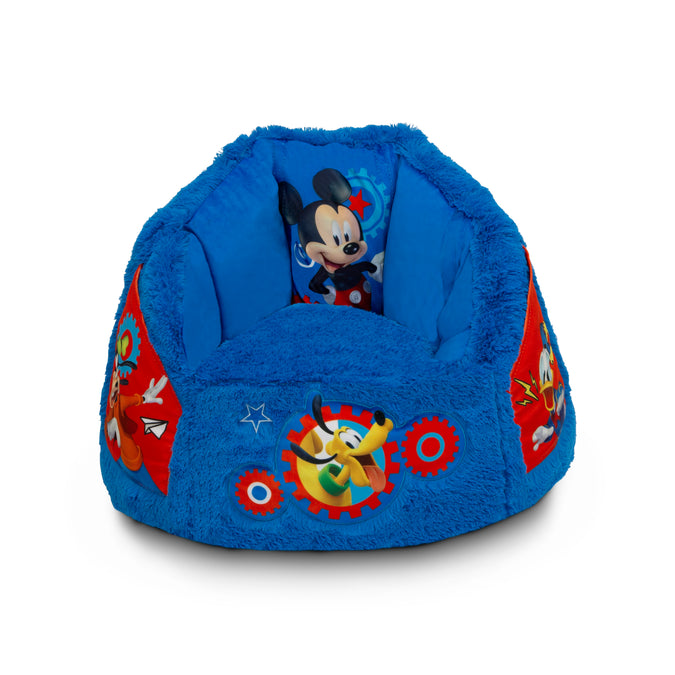 Mickey Hot Dog (1054) 2-Mickey Mouse Cozee Fluffy Chair, Toddler Size (for Kids Up to 6 Years Old)