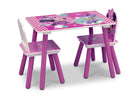 Minnie Mouse (1063) 3-Minnie Mouse 4-Piece Playroom Solution – Set Includes Table and 2 Chairs and 6-Bin Toy Organizer