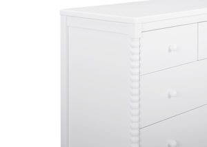 Bianca White (130) 12-Saint 4 Drawer Dresser with Changing Top