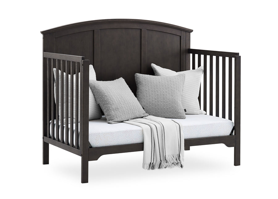 Textured Stone Grey (1460) 14-Sweet Beginnings Sage Curve Top 6-in-1 Convertible Crib