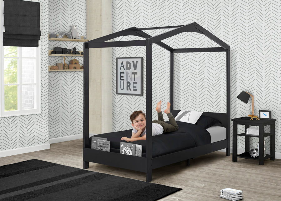 Midnight Grey (1360) 15-Poppy House Twin Bed