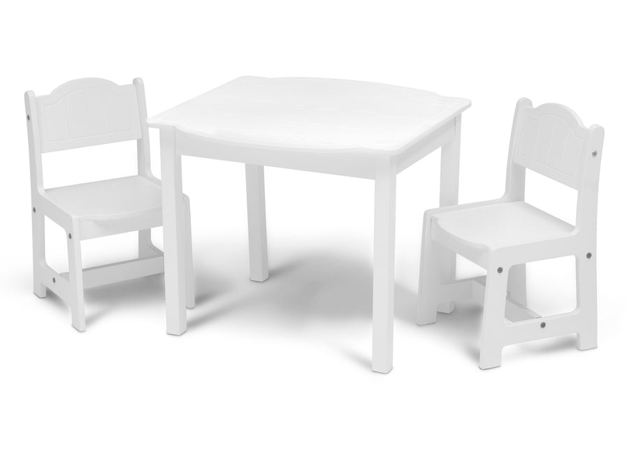 Textured White (1349) 11-Newport Table and 2 Chair Set
