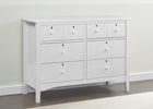 Textured White (1349) 5-Farmhouse 6 Drawer Dresser