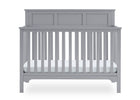 Grey (026) 2-Sweet Beginnings Hart Flat Top 6-in-1 Convertible Crib