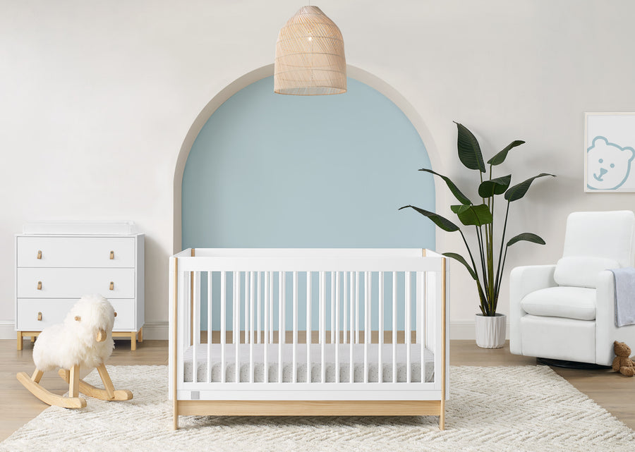 Bianca White with Natural (123) 8-babyGap Tate 4-in-1 Convertible Crib