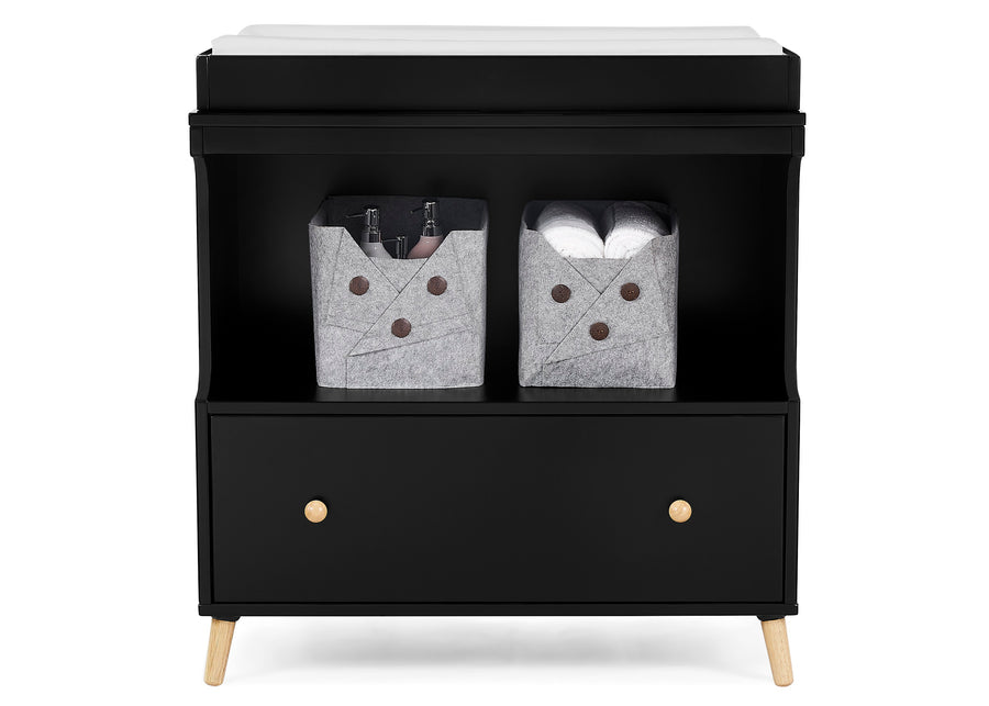 Ebony with Natural (1482) 2-Essex Convertible Changing Table with Drawer