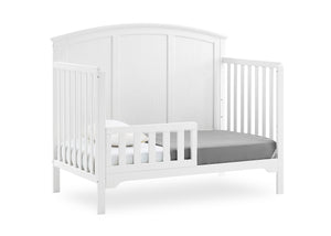 Textured White (1349) 6-Sweet Beginnings Sage Curve Top 6-in-1 Convertible Crib