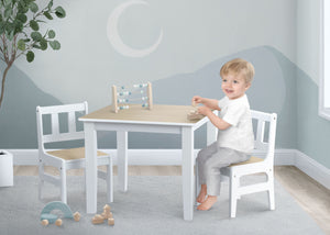 Natural and Primary Colors (1189) 0-Table and Chair Set (2 Chairs Included)