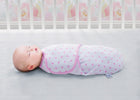 Girl (5004) 3-Little Lambs Adjustable Swaddle Wrap - Size Extra Small, Fits Babies 0-3 Months/4-7 lbs., 3-Pack
