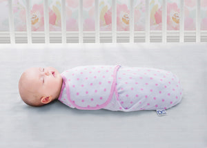 Girl (5004) 0-Little Lambs Adjustable Swaddle Wrap - Size Extra Small, Fits Babies 0-3 Months/4-7 lbs., 3-Pack
