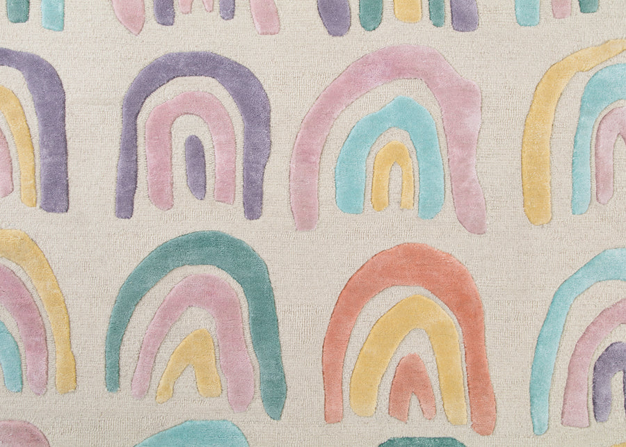 Assorted (999) 4-Over the Rainbow Hand-Tufted Wool Blend Area Rug 5x8