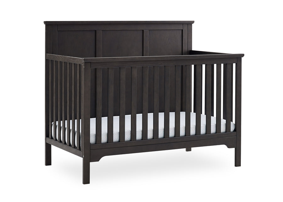 Textured Stone Grey (1460) 11-Sweet Beginnings Sage Flat Top 6-in-1 Convertible Crib